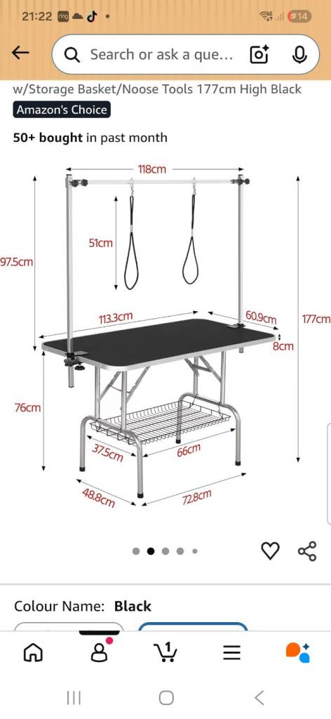 Dog grooming table 