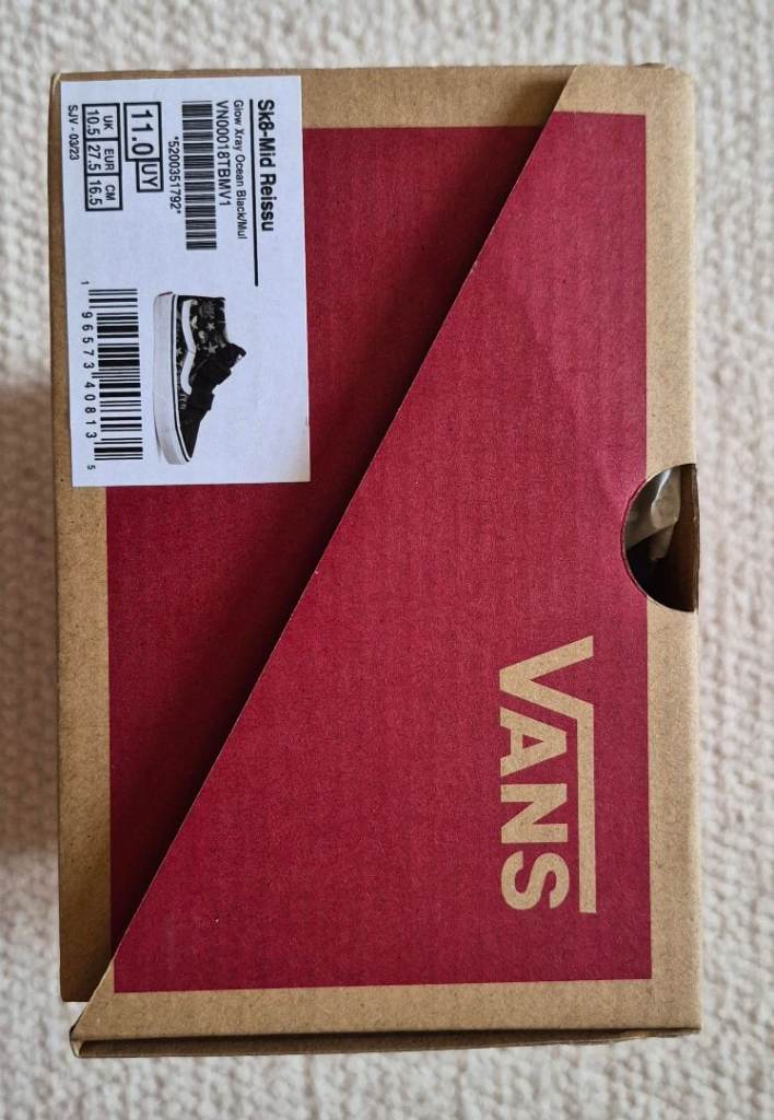 VANS Glow in the Dark Kids Sneakers Size 10.5