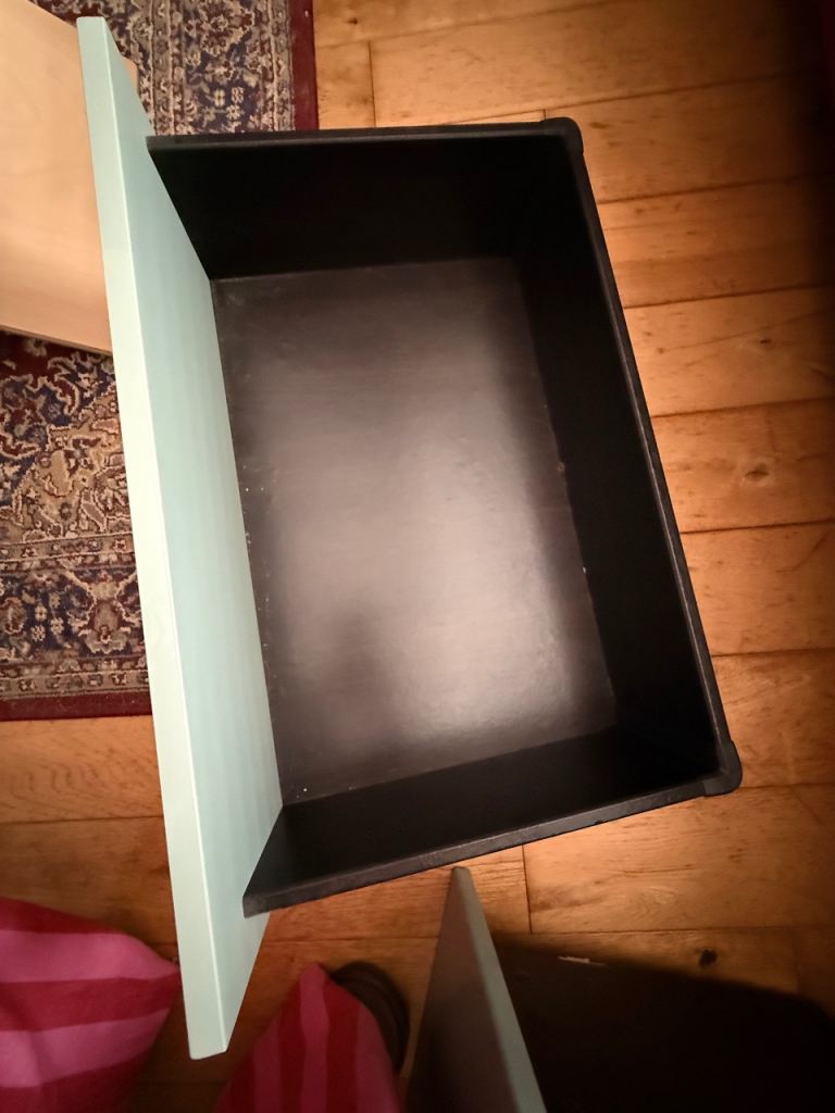 FREE - 2 Light Greeny Blue/Teal & Black/Brown Gloss IKEA Besta Drawer Fronts – Good Condition