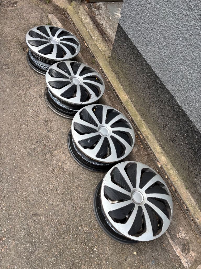 15” 4x100 Mini steel wheels original factory steels