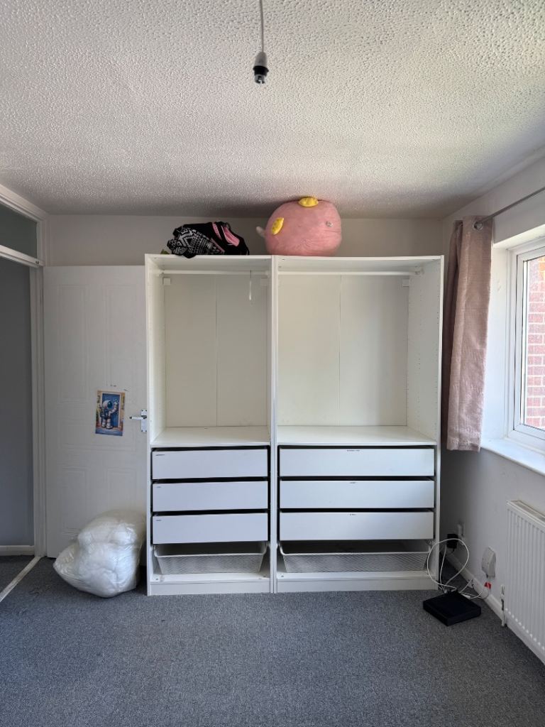 IKEA pax his and hers wardrobe 