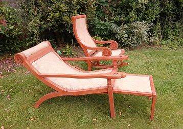Antique Chinese rattan garden chairs
