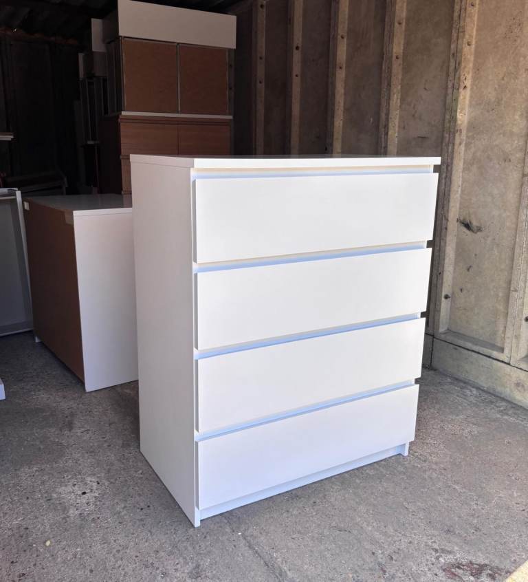 IKEA malm white chest of drawers 