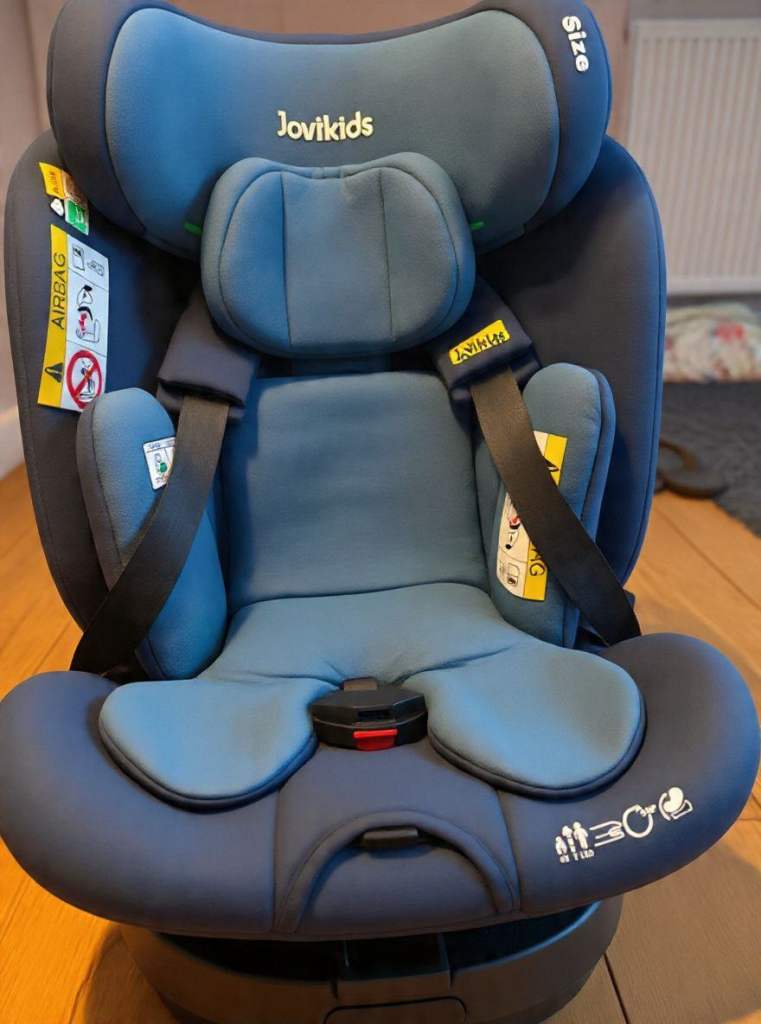 Jovikids i-Size Car Seat with ISOFIX - Blue, As Good As New