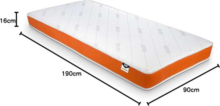 JayBe Single Mattress 190x90x16cm – Good condition - only had for 1 year 