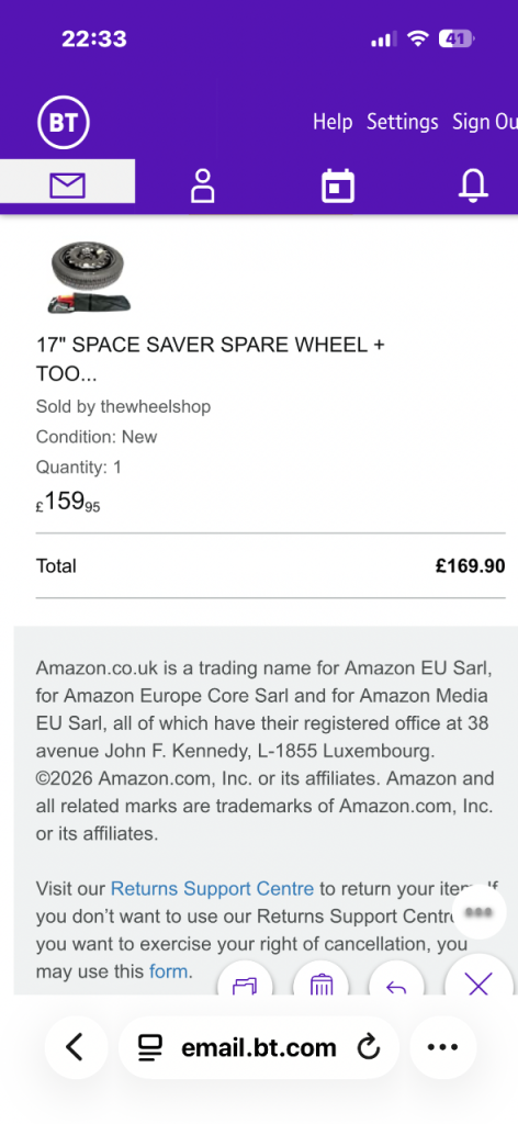 Space saver wheel 17in plus scissor jack 
