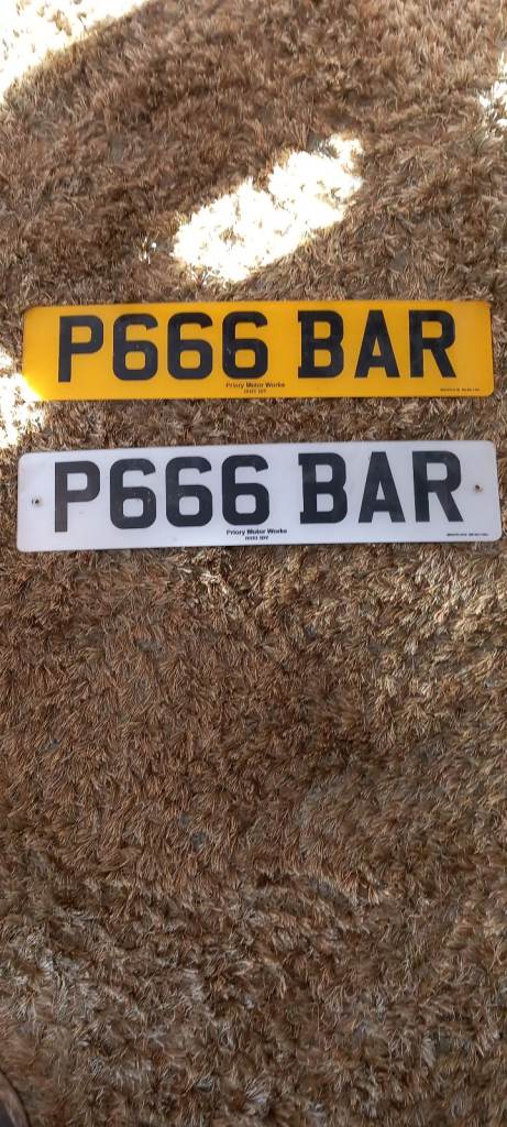 Car number plate 