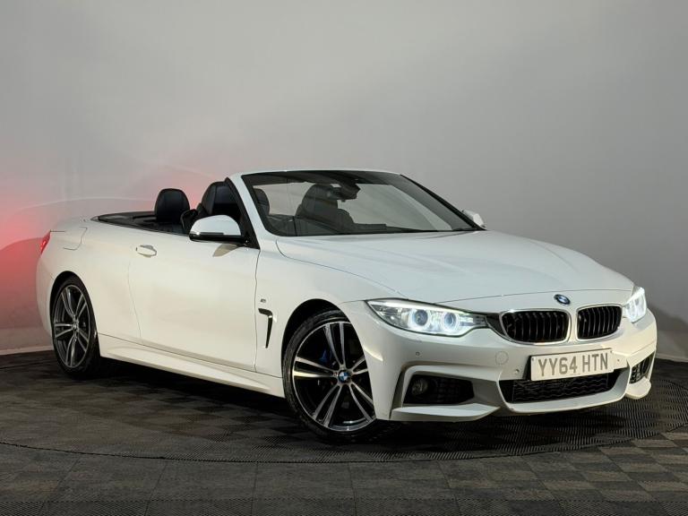 STUNNING WHITE 2014 64 BMW 420D M SPORT 2.0 DIESEL AUTOMATIC CONVERTIBLE 181 BHP