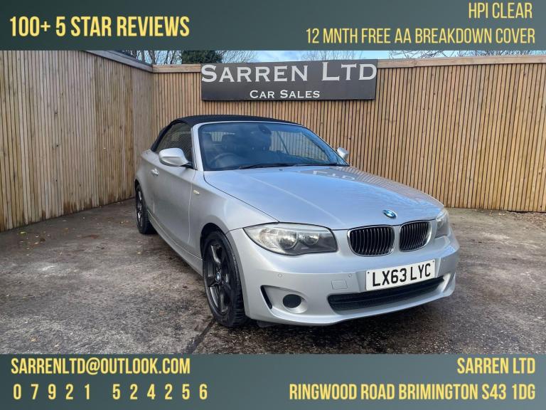 2013 BMW 1 Series 2.0 118d Exclusive Edition Euro 5 (s/s) 2dr CONVERTIBLE Diesel Manual
