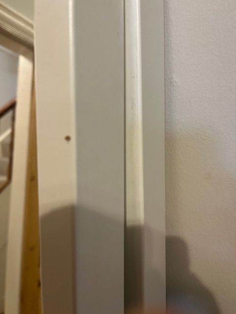 2 x Ikea white STAVE mirrors- stylish deep frame (45mm D)