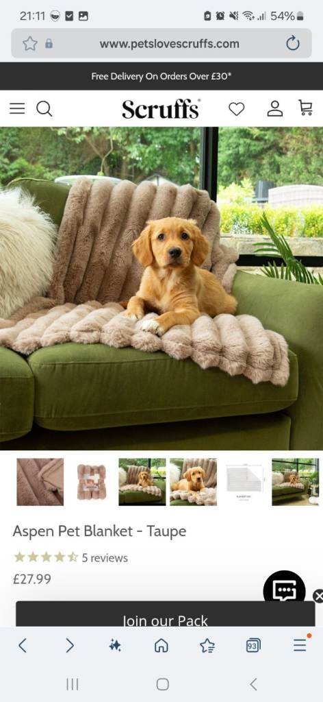 Scruffs aspen pet blanket