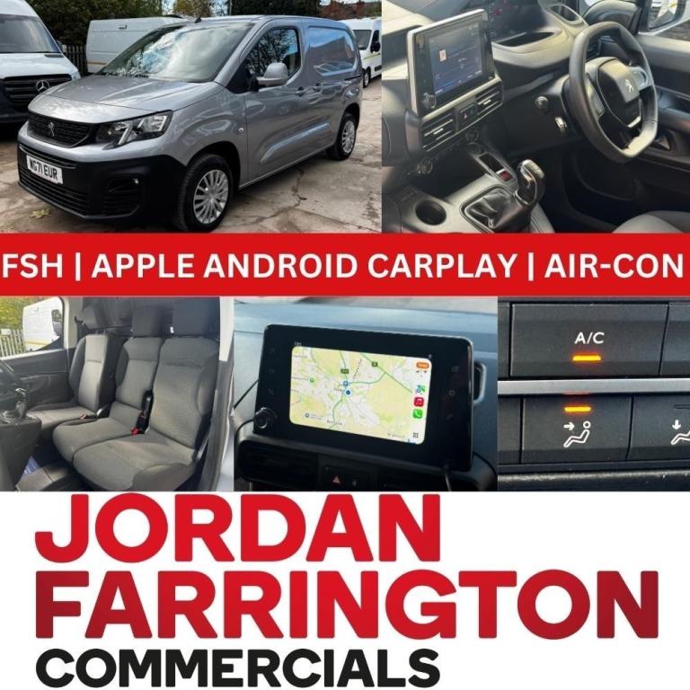 2021 71 reg PEUGEOT PARTNER PREMIUM SWB EURO 6 PANEL VAN WITH AIR-CON *TOP SPEC*