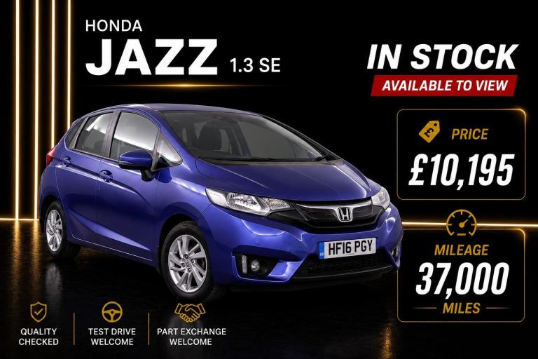2016 Honda Jazz 1.3 SE 5dr HATCHBACK Petrol Manual