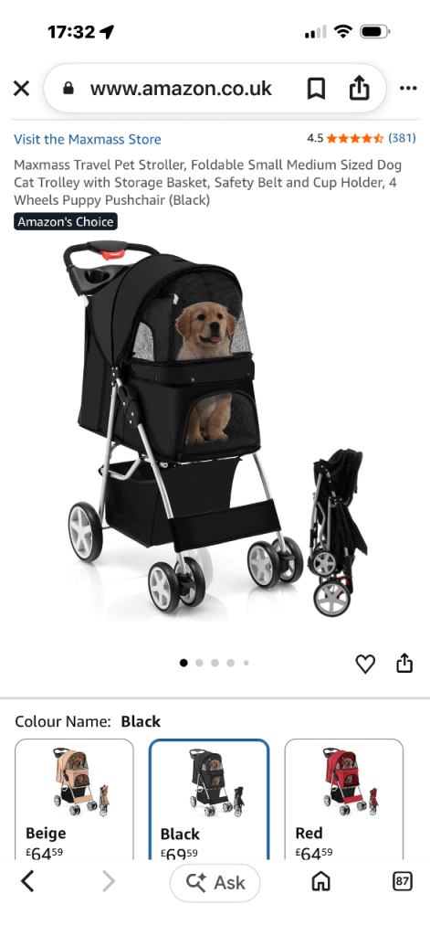 Pet stroller up to 15kg