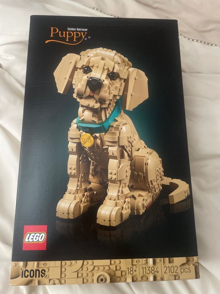 New LEGO Icons Golden Retriever Puppy Set 11384 – 2102 Pieces