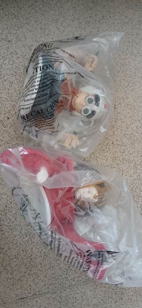 Pair of New KFC 1999 TOPPERS  Multicoloured Plastic