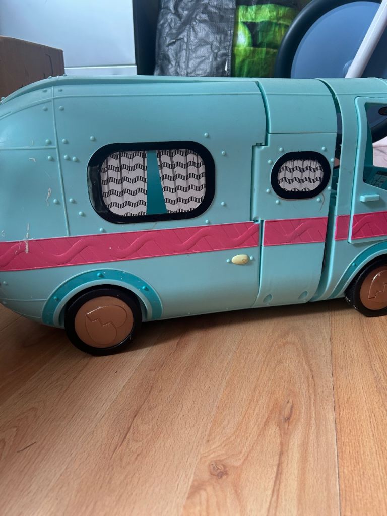 LOL Blue Toy Camper Van with Slide - Good Condition