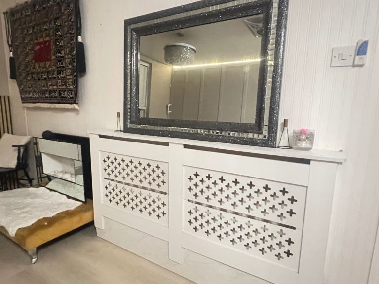 White wooden Radiator cover