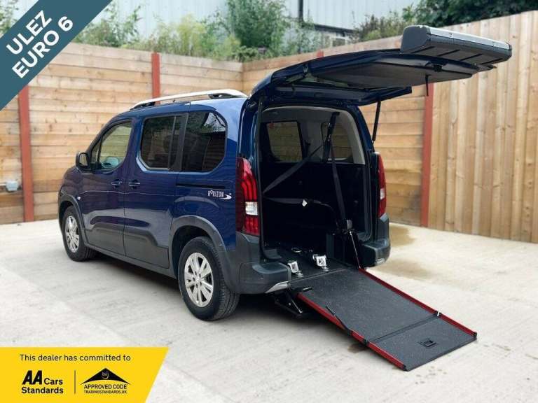 2021 Peugeot Rifter 3 Seat Petrol Auto Wheelchair Accessible Disabled Access vehicle WAV MPV Petr...