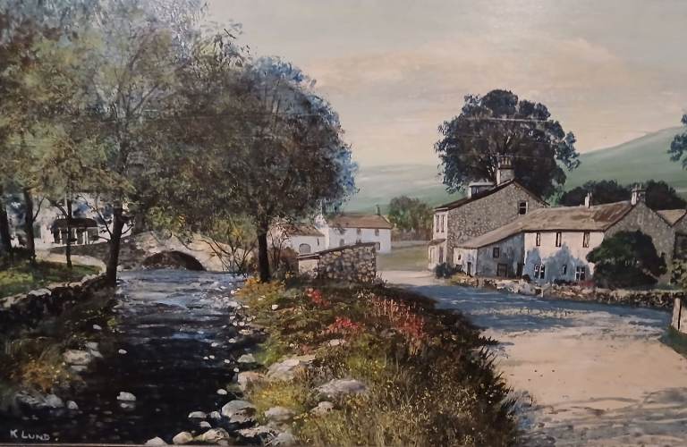 Original K.Lund oil painting of Malham