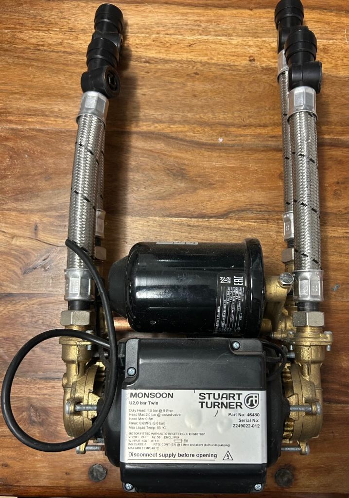 Stuart Turner Monsoon 2.0 bar twin shower pump