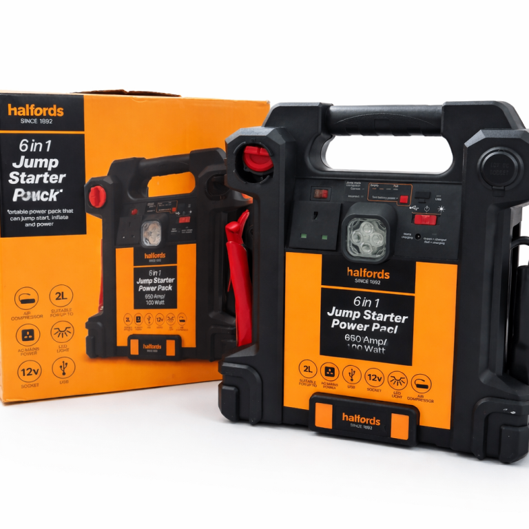 Halfords 6 in 1 jump starter power pack