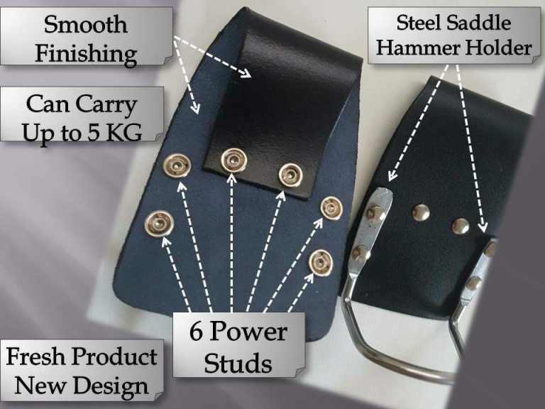 Hammer Holder Leather black / brown axe holder steel saddle or round hammer axe holder