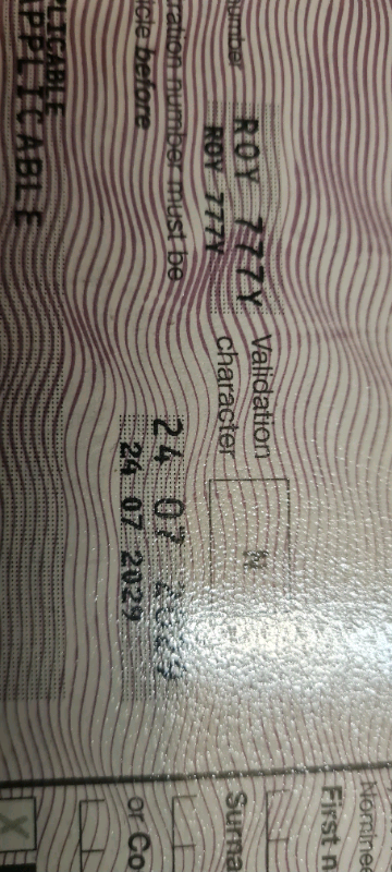 Cherished Number Private Personal plate ROY777Y