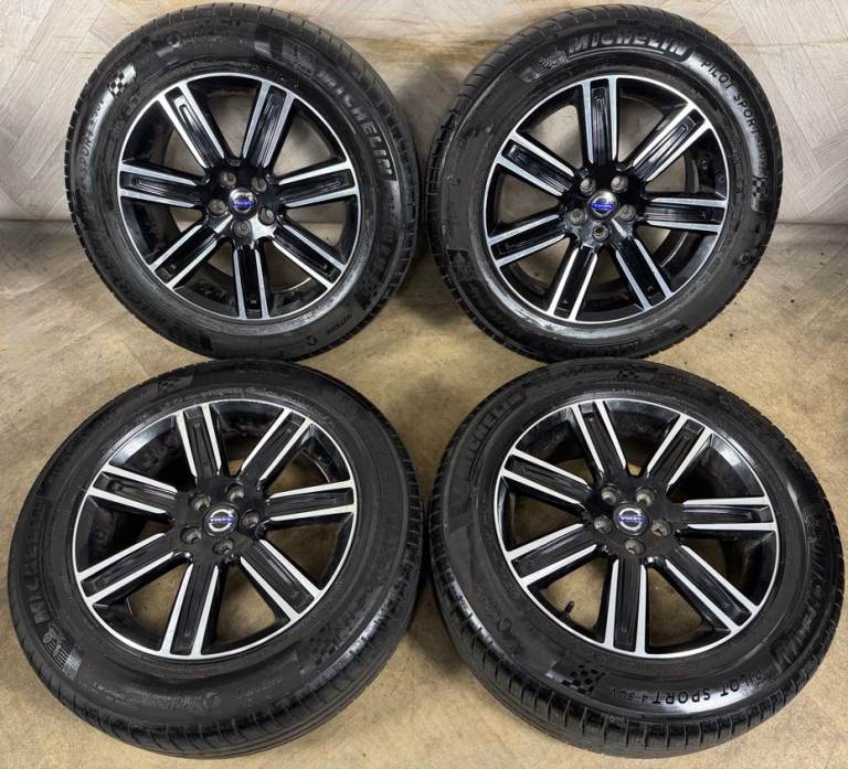 18'' GENUINE VOLVO XC60 DC BLACK ALLOY WHEELS TYRES ALLOYS 31445997 5X108