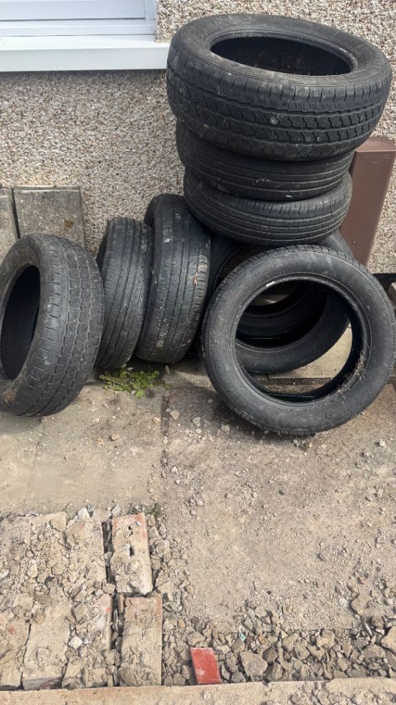 FREE Car Tyres ( 9 Tyres ) 