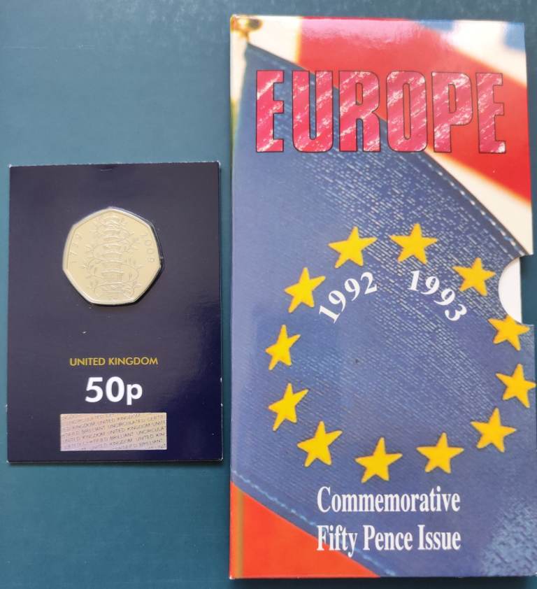 50p 2019 Kew Gardens coin pack+1992-1993 EEC 50p 2 coin pack,BUNC