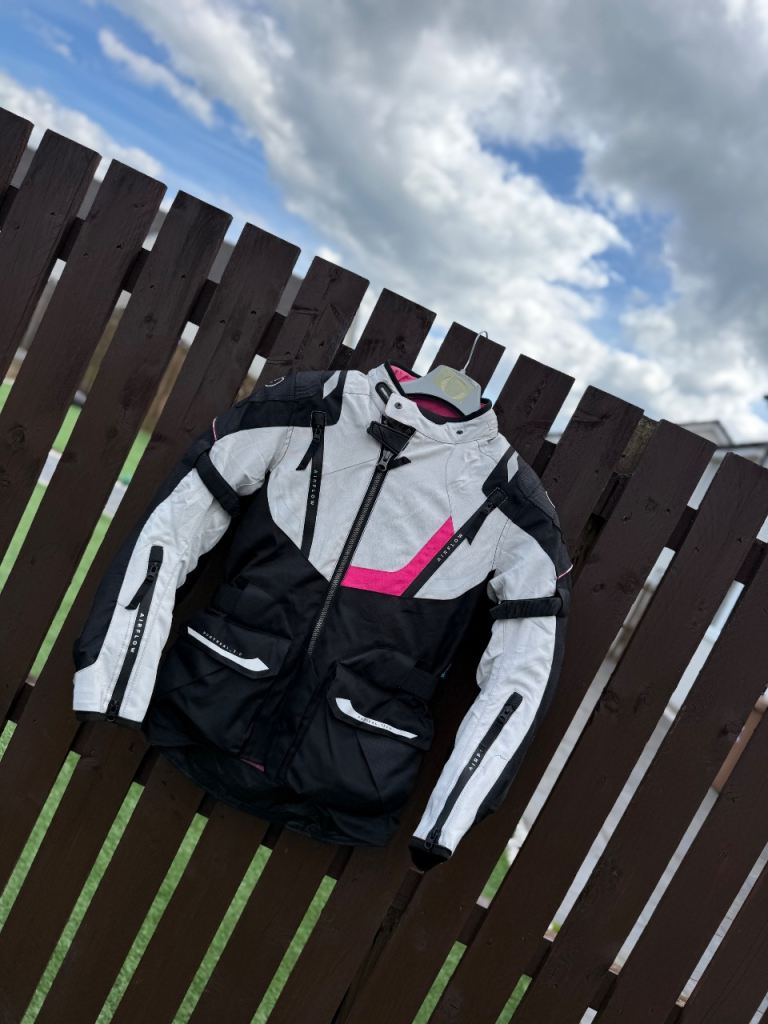 Oxford Montreal 3.0 Motorcycle Jacket - Size 8, Pink/Black/White
