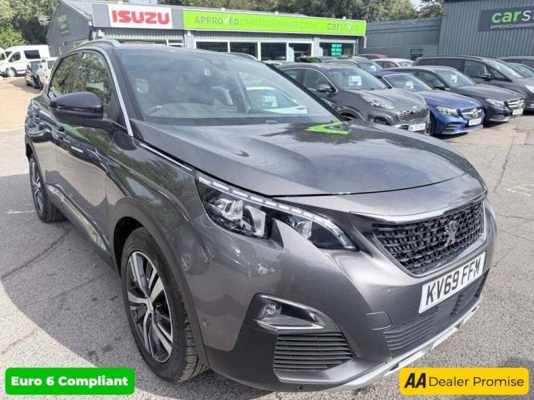 2019 Peugeot 3008 Grey 1.5 BlueHDi GT Line SUV, 63,100 miles, Euro 6, Automatic, Sat nav, Rev HAT...