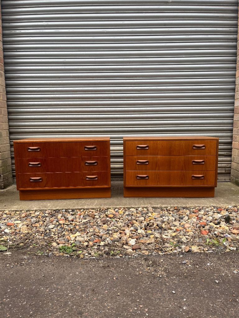 2 x G-Plan Fresco Chest of Drawers| Mid-Century Bedsides Teak Vintage Retro