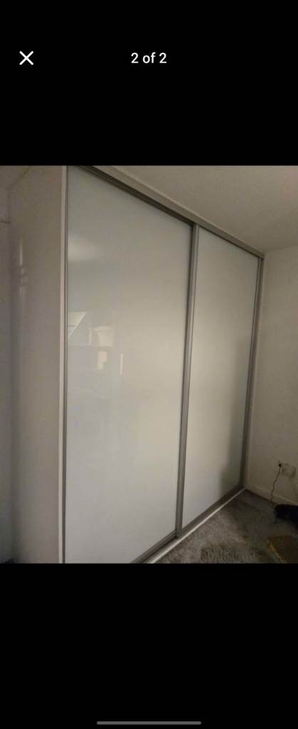 Fitted Wardrobes 220cm x100 cm glass sliding doors