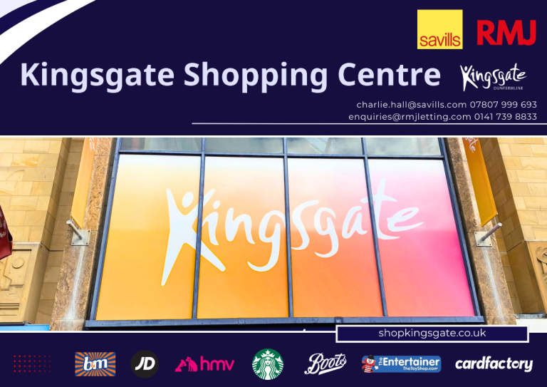 Prime Retail Units to Let – Kingsgate Shopping Centre, Dunfermline