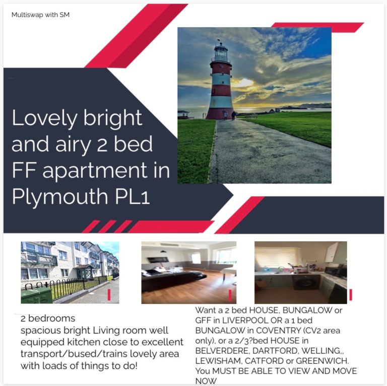 HOMSWAP ONLY! Plymouth for…see advert