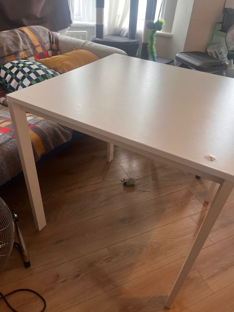 White Square Table 