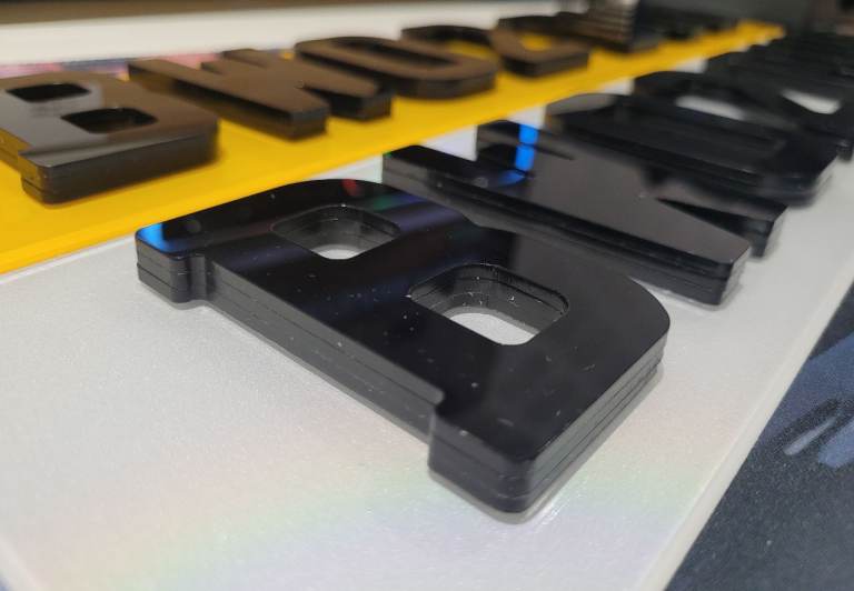 9mm Black 4D laser Cut Car Number Plates 