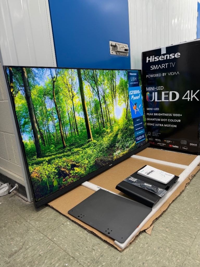 HISENSE 65 inch Mini-LED ULED 120Hz 4K Ultra HD HDR TV with Amazon Alexa & Google Assistant BOXED