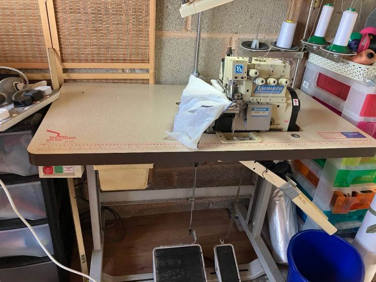 Yamato Industrial Overlocker Sewing Machine with Table