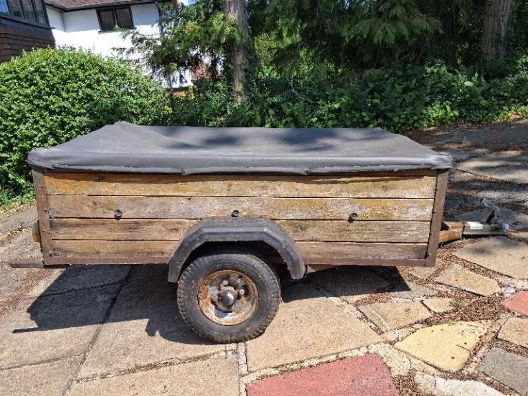 NOW SOLD - Wooden Box Trailer