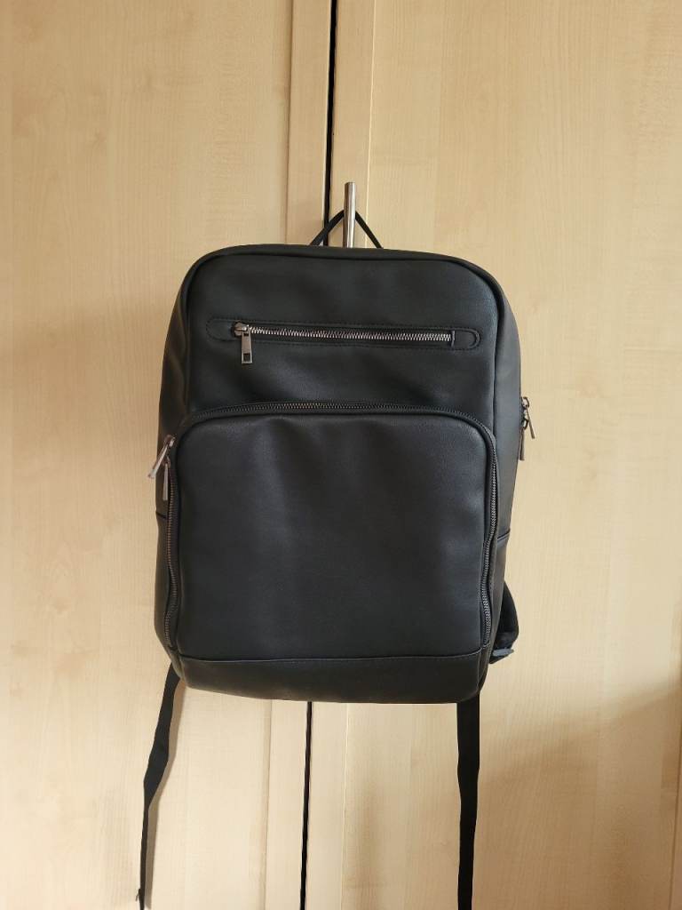 Black PU Backpack