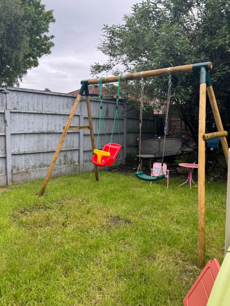 Wooden Swing Set for Garden – Good Condition