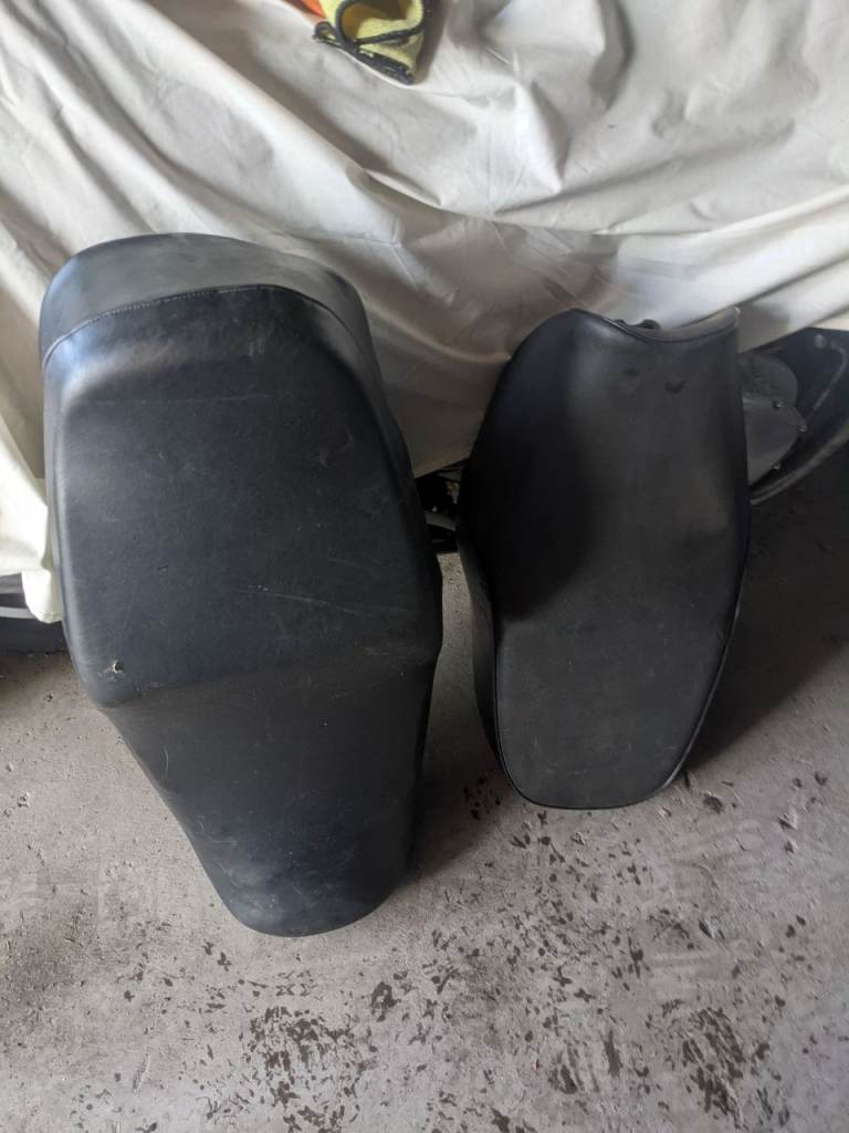 Two motorcycle seats