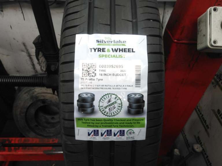 215 75 R16 C 116/114r Rotalla Setula V-Race 5mm Partworn Pressure Tested Tyre