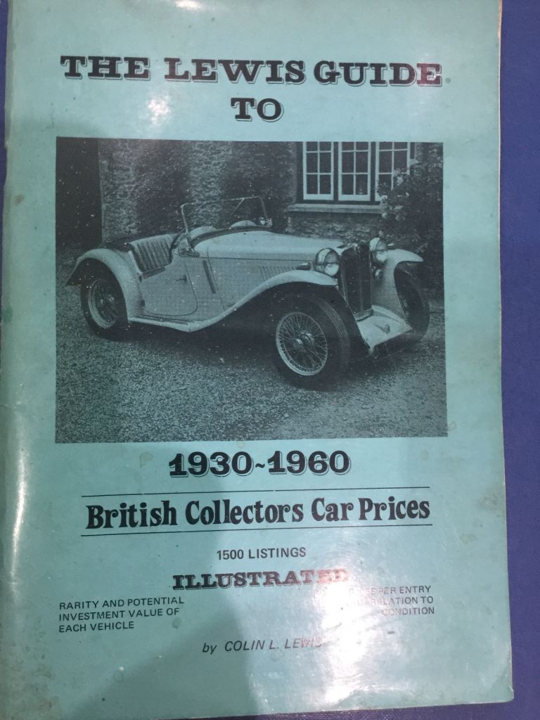THE LEWIS GUIDE TO 1930-1960  British Collectors Car Prices