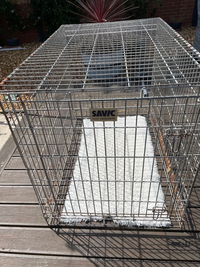 Strong large dog crate with 2 opening doors