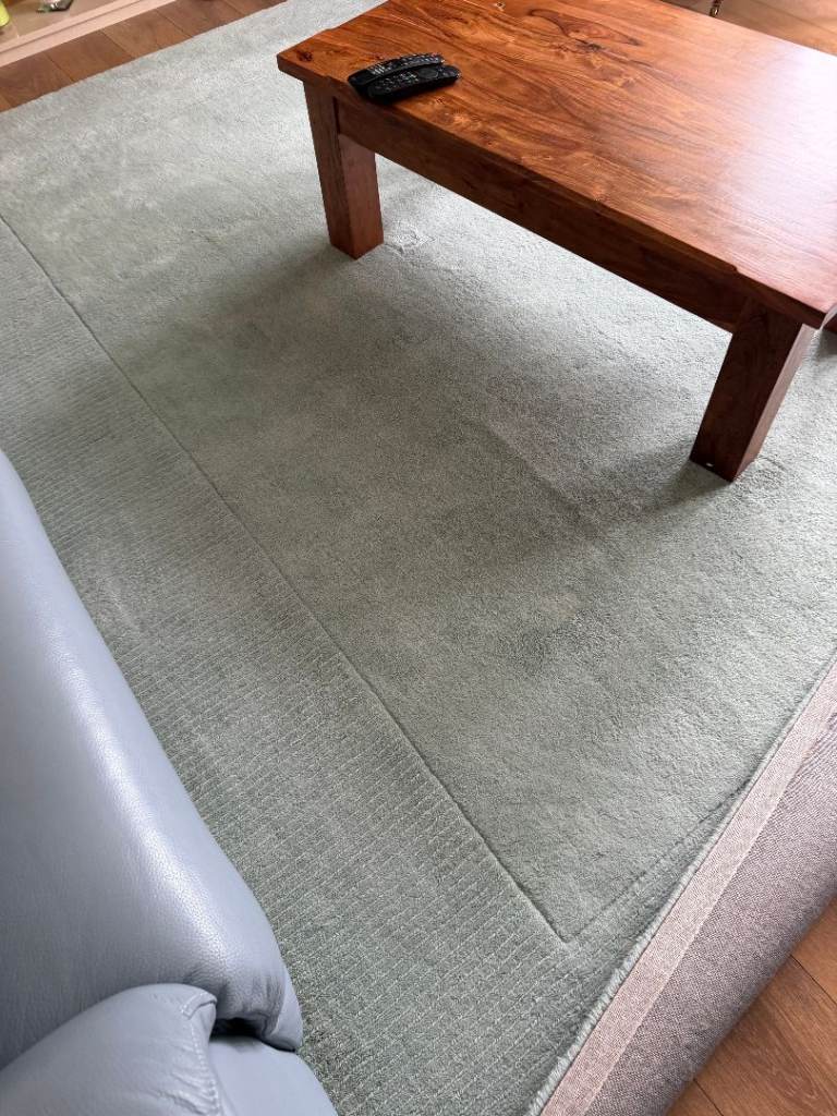 Dunelm Light Green Rug – Good Condition, Clean