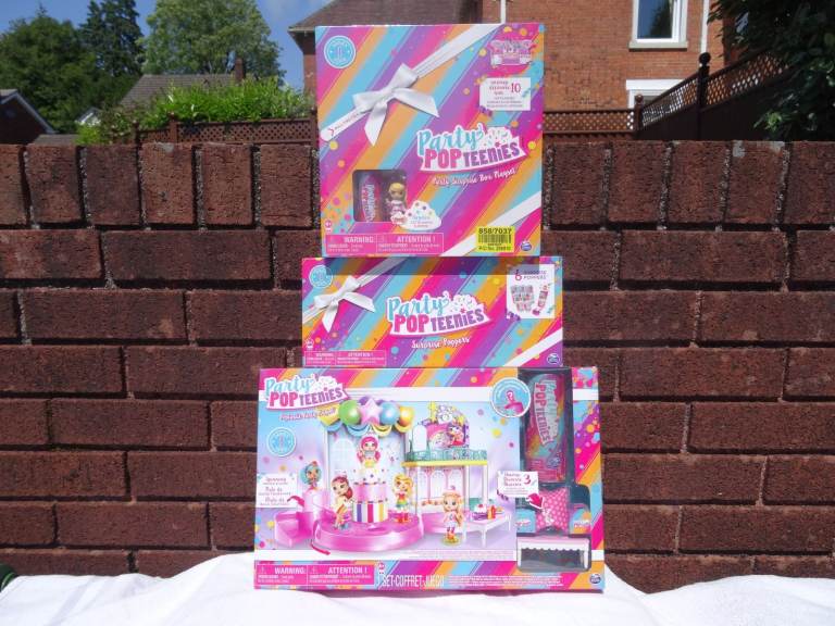 Party Popteenies, Poptastic Party Playset, Party Surprise Box Playset and Surprise Poppers 6 Pack